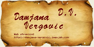 Damjana Vergović vizit kartica